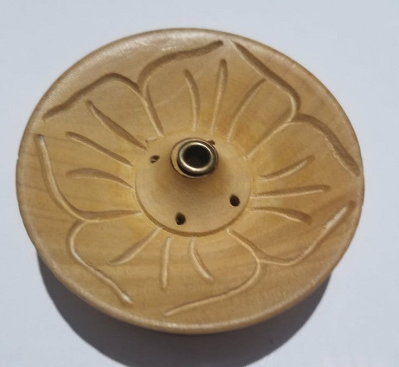 LOTUS WOODEN INCENSE BURNER