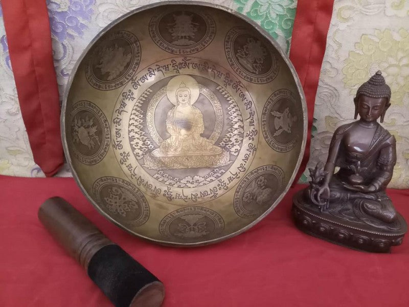 MASTERPIECE TIBETAN 5(PANCHA) BUDDHA HAND-HAMMERED SINGING BOWLS