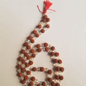 RUDRAKSHA AND CRYSTAL MALA