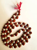 RUDRAKSHA AND PEARL 108 PURIFY MALA
