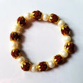 RUDRAKSHA AND PEARL BRACELET
