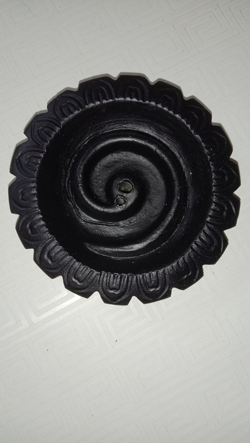 SPIRAL CLAY INCENSE BURNER