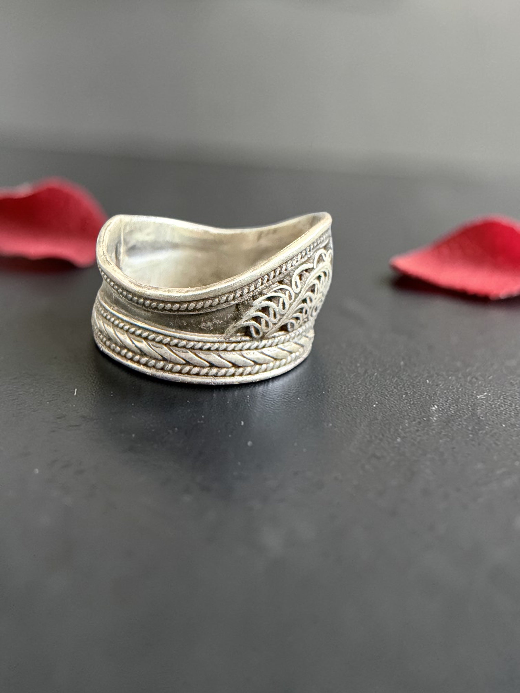 Lotus Filigree Sterling Silver Ring