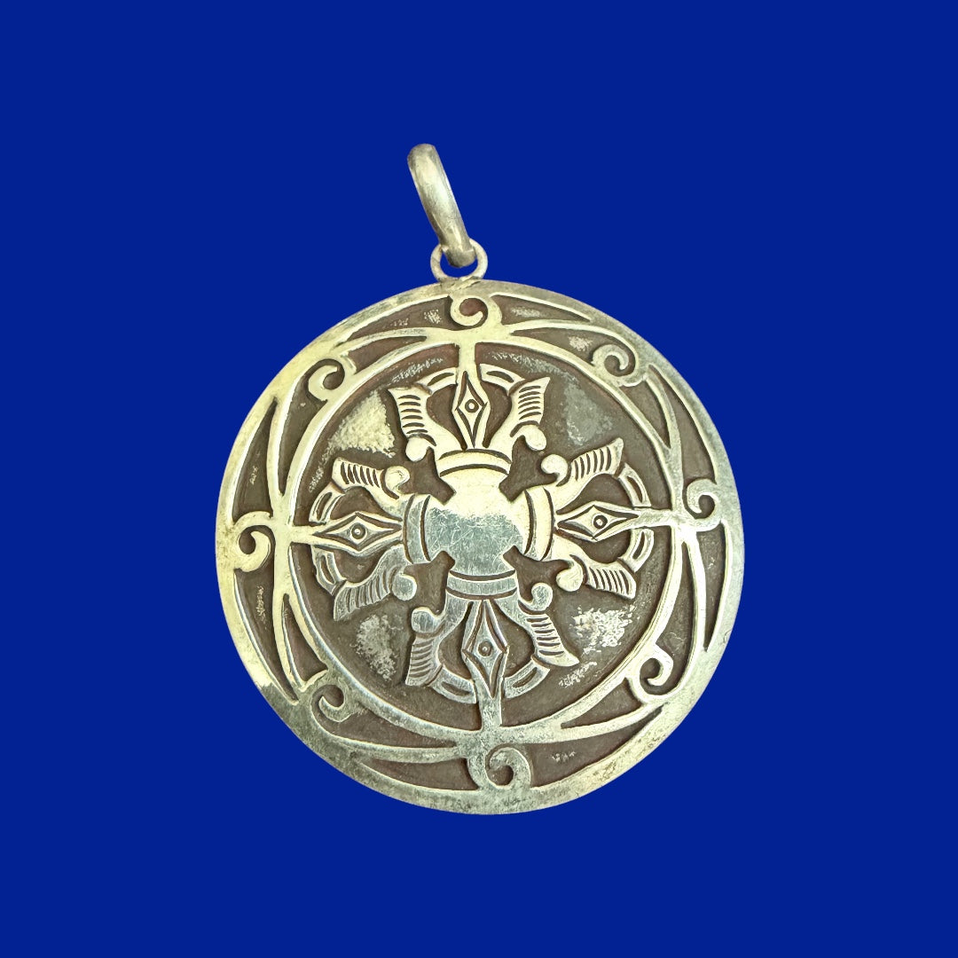 Double Dorje Sterling Silver Master pieces Pendant