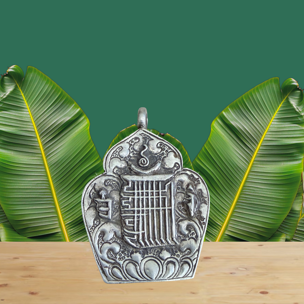 Kalachakra Sterling Silver Amulet ( Gau) Pendant