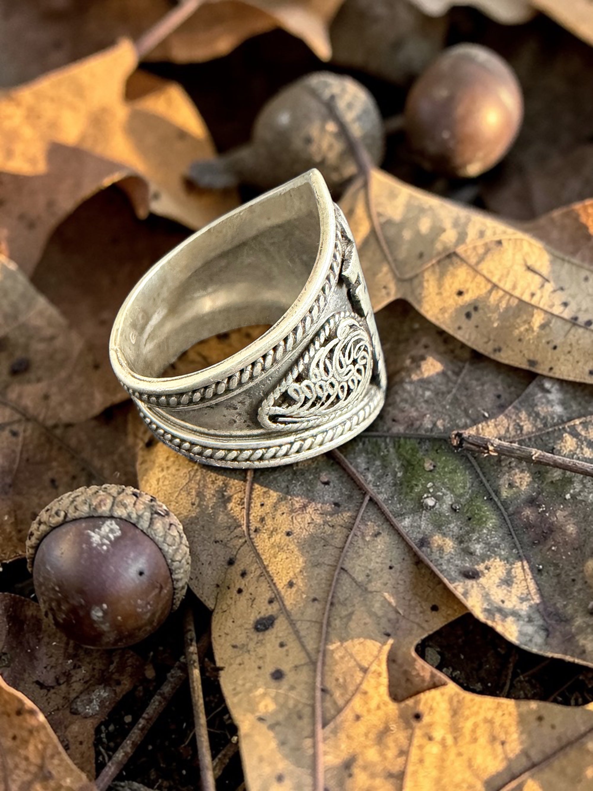 Tibetan Kalachakra Sterling Silver Ring