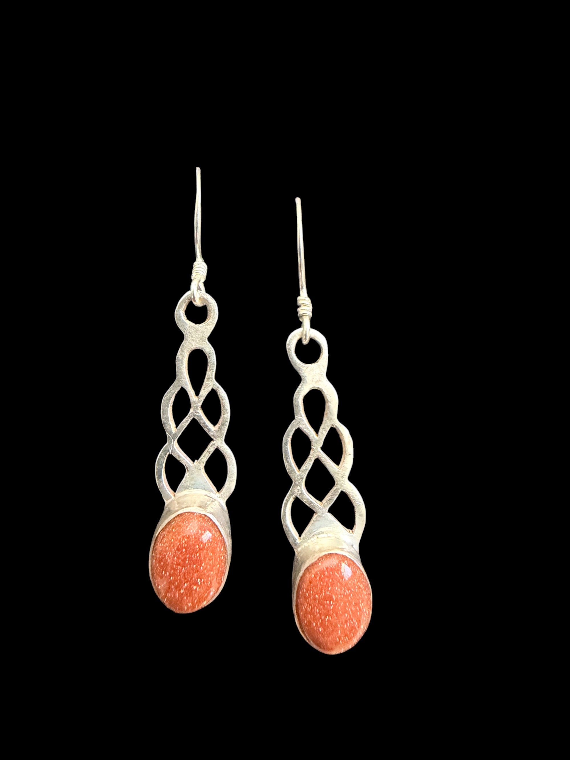 Sunstone Sterling Silver Earring