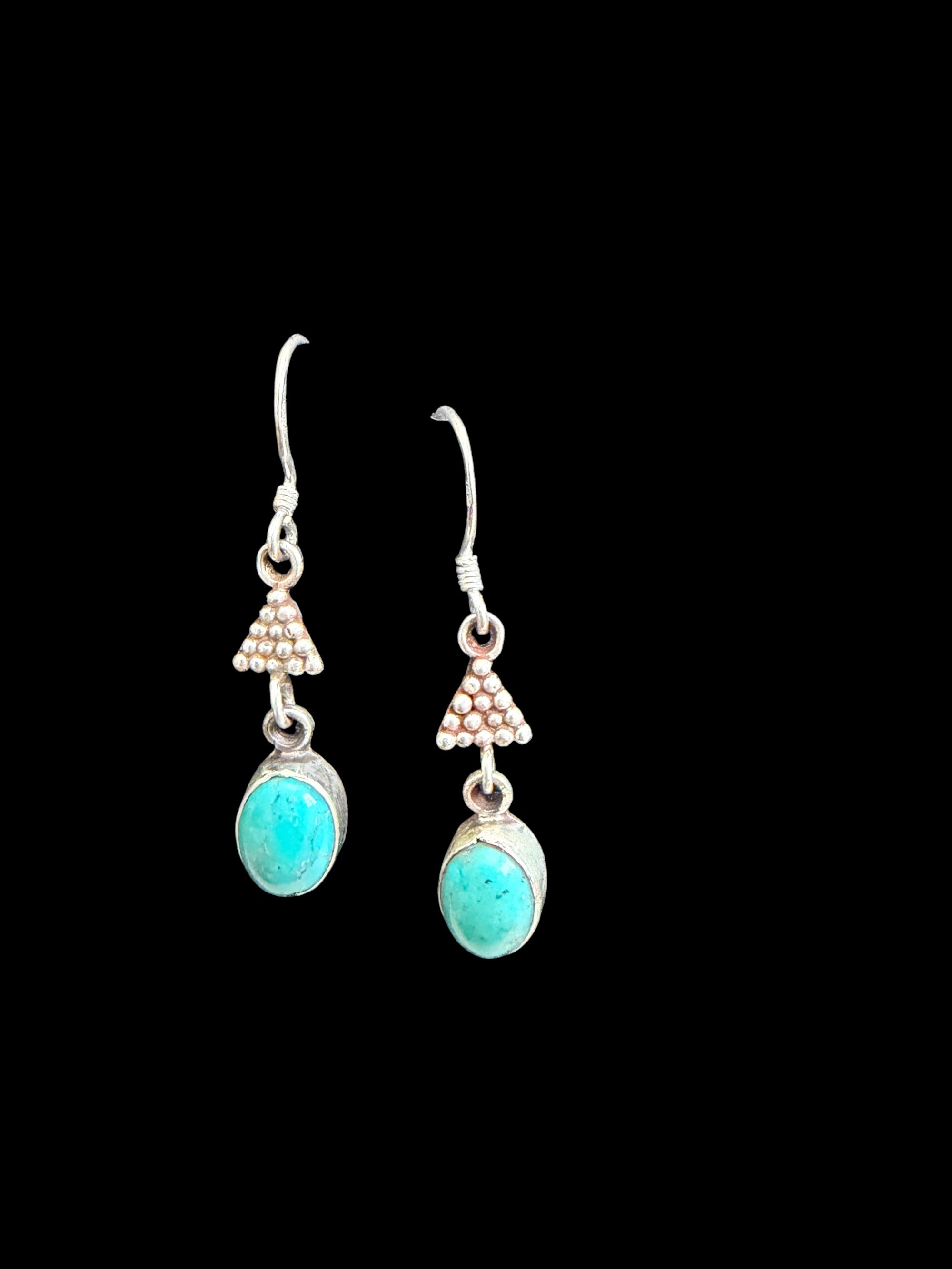Turquoise Opal Gemstone Sterling Silver Earring