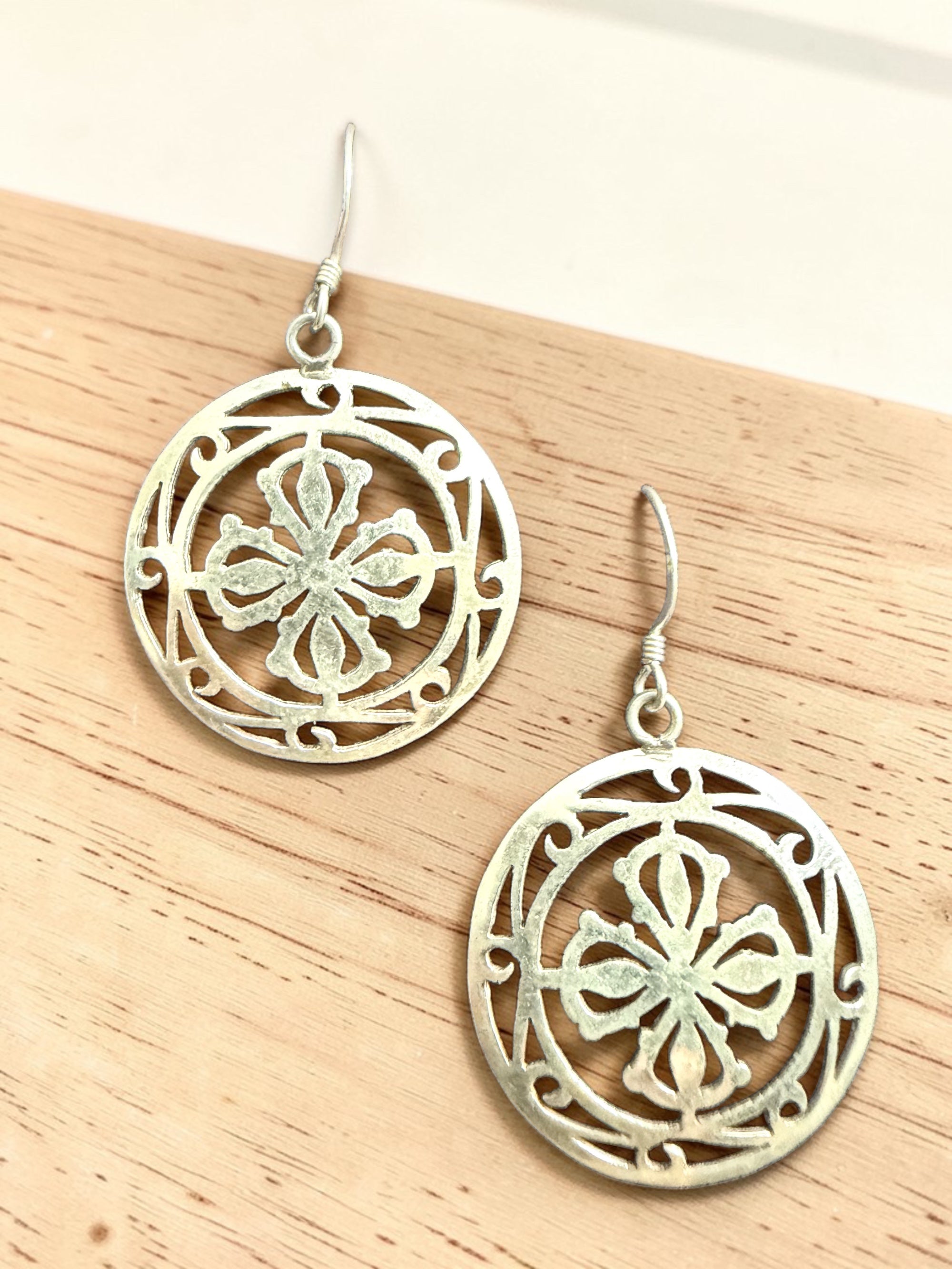 Double Dorje Stering Silver Earring