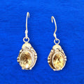 Natural Citrine Gemstone Sterling silver Earring