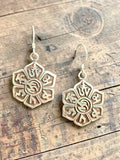 Handcrafts Om Mani Padme Hung Sterling Silver Earring