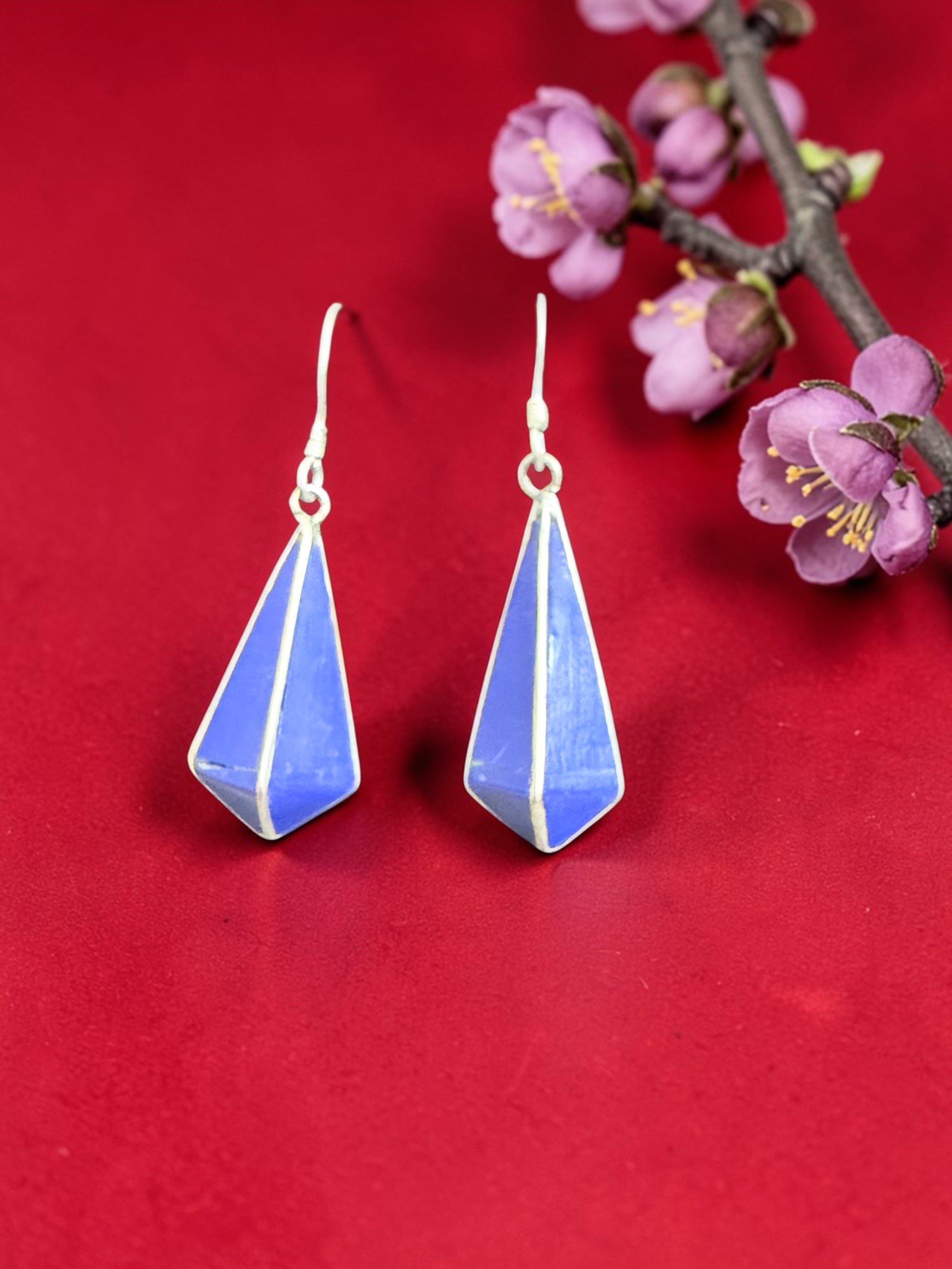 Lapis Stone Sterling Silver Earring