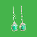 Himalayan Malachite Stone Sterling Silver Earring
