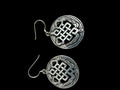 Tibetan Eight Auspicious Endless Knot Sterling Silver Earring