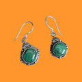 Antique Tibetan Turquoise Sterling Silver Earring