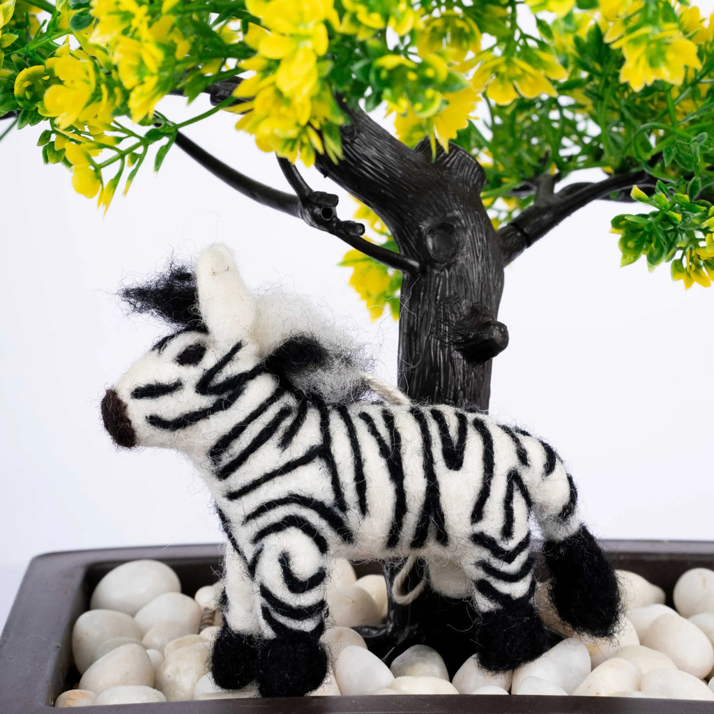 Felt Zebra Ornament